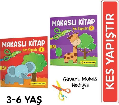 Yükselen Zeka Kes Yapıştır Makaslı Set (Güvenli Makas Hediyeli)