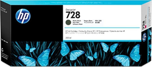 728 Matte Black Mat Siyah 300ML Plotter Kartuşu F9J68A
