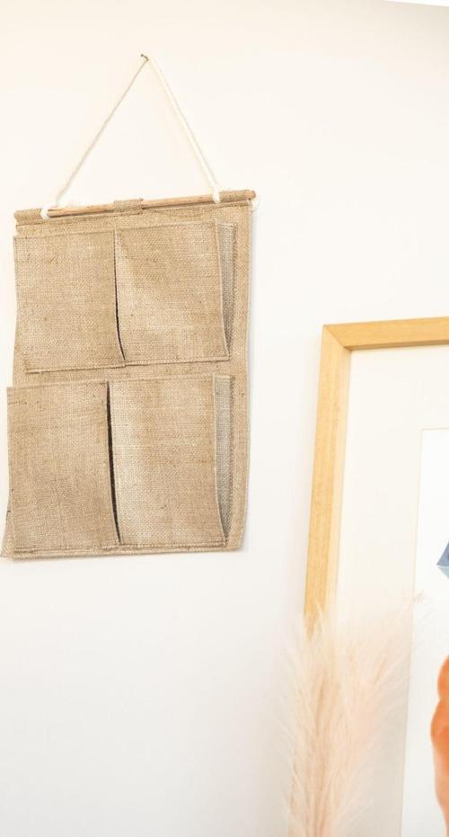 Jüt 4 Cepli Çok Amaçlı Askılı Duvar Tipi Dolap İçi Banyo Mutfak Düzenleyici Organizer 35x45