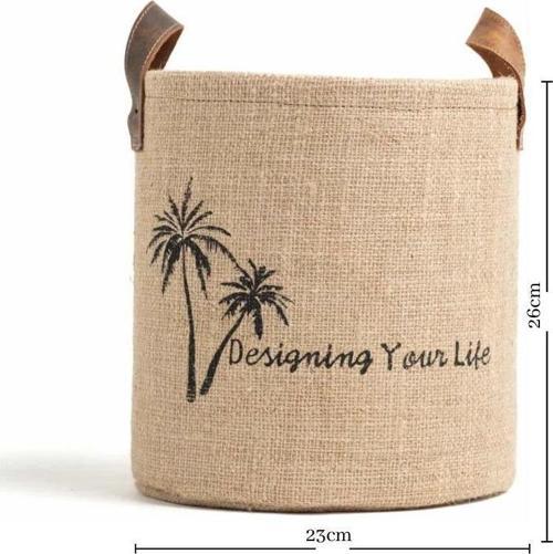 Jüt Dolap İçi Çamaşır Çocuk Odası Oyuncak Düzenleyici Katlanır Saklama Sepeti Organizer 23x26 cm