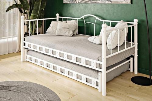 Kamelya Yavrulu Daybed Sedir Karyola Beyaz 90X200