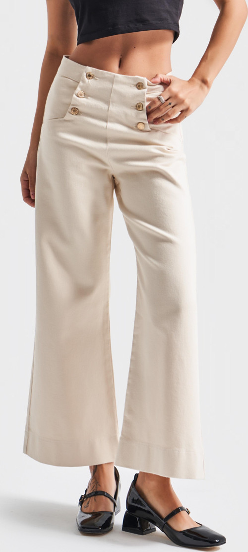 Kadın Raw Renk 1S5-69 Crop Flare Fit Esnek Kumaş Likralı Denim Jean