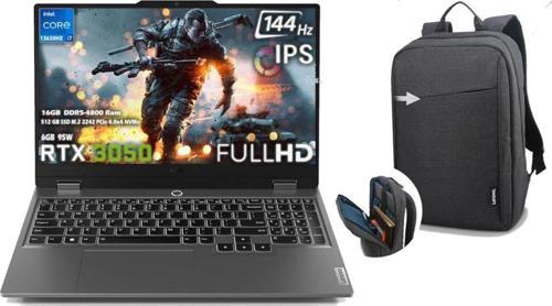 Loq 15Irx9 İ7 13650Hx 16Gb 512Gb Ssd Rtx 3050 6Gb 95W 15.6" Fhd Ips Fdos 83Dv011Atrn1C + B210 Çanta