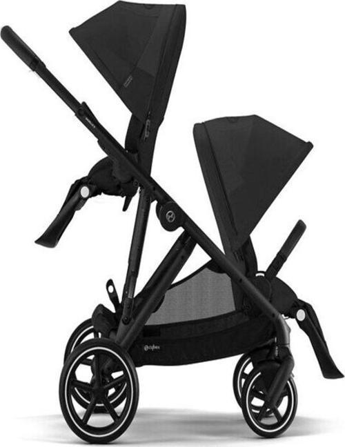 Gazelle S (Black Şasi) İkiz Bebek Arabası (Moon Black)