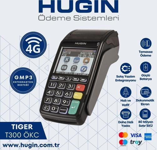 Tiger T300 4G Bağlantılı Yeni Nesil Yazar Kasa Pos Cihazı (10 ADET POS RULOSU HEDİYELİ)
