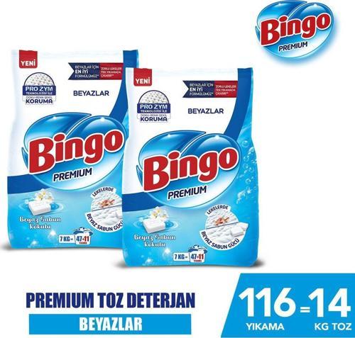 Premium Toz Çamaşır Deterjanı 7 Kg Beyaz 2'li