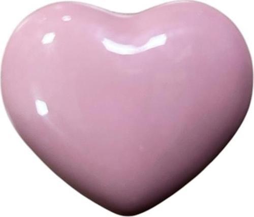 Porselen Çocuk Odası Pembe Kalp Düğme Mobilya Kulp