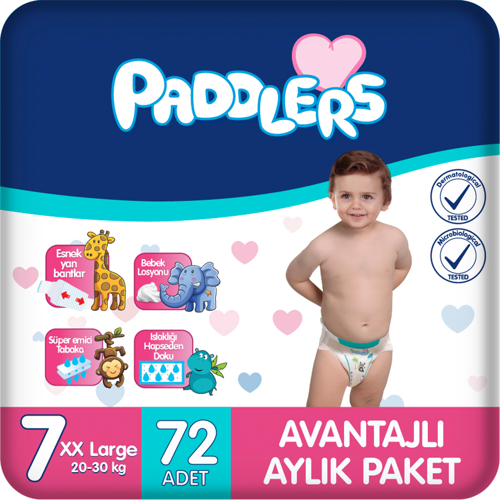 Bebek Bezi 7 Numara XX-Large 72 Adet (20-30 Kg) Aylık Paket