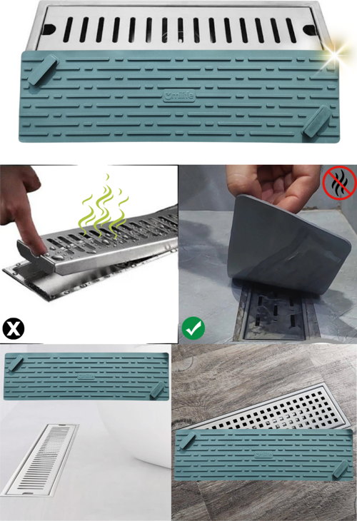  Siyah Renk Uzun Model Kötü Koku Önleyici Silikon Mat Banyo Mutfak Lavabo Balkon Gider Tıpası Kapağı
