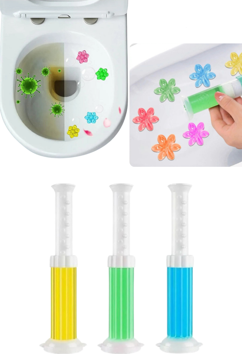 Tuvalet Temizleme Jeli Klozet Banyo Koku Giderici Damga Seti Desenli Koku Giderici 3 Adet Set