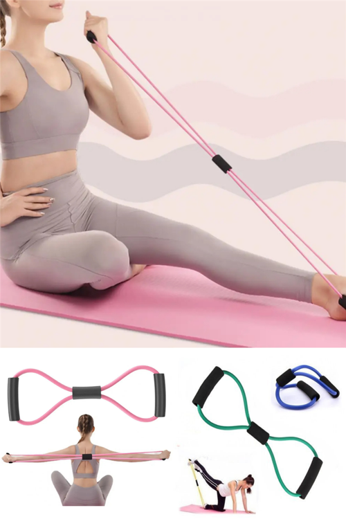 Pilates Jimnastik Yoga Squat Aleti Kas Germe Güçlendirme Egzersiz El Kol Kondinasyon Lastiği