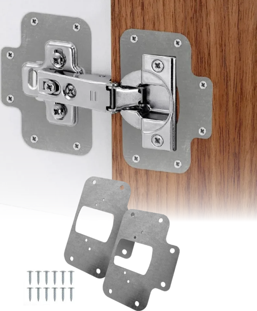 4 Adet Menteşe Tamir Sacı Pratik Paslanmaz Dolap Tamir Onarım Kiti Kapak Menteşe Tamir Onarım Seti