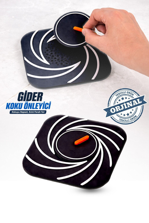 Siyah Silikon Gider Kapağı Delikli Koku Önleyici Lavabo Süzgeci Banyo Mutfak Gider Matı 15x15