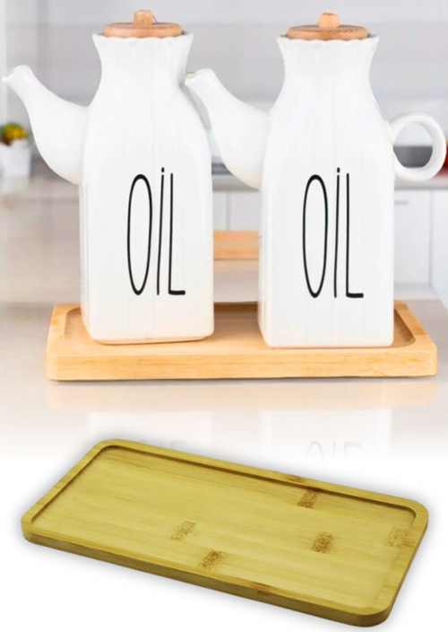 Bambu Dikdörtgen Sunum Tabağı Yağdanlık Altlığı Servis Tabağı 23 cm x 12 cm