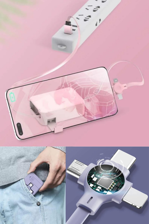 Telefonu Şarj Aleti Cihazı Kablosu Çoklu 3lü Şarj Kablosu