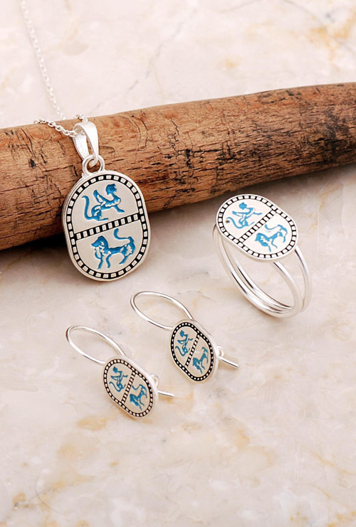 Özgürlüğün Ruhu Sembolü Elişi Mineli Gümüş Set 2835