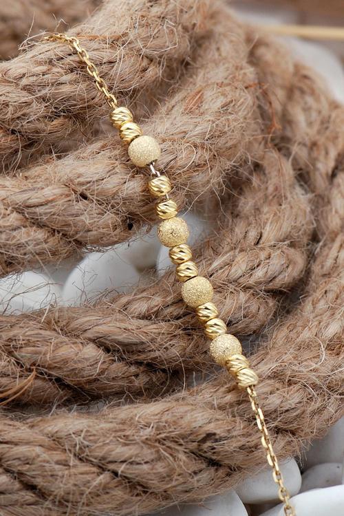 Dorissa Altın Yaldızlı Gümüş Bileklik 20