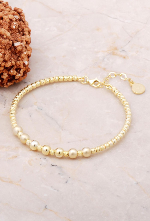 Dorissa Altın Yaldızlı Gümüş Bilezik 3630