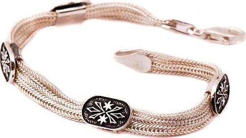 ASUR MOTİFLİ HASIR GÜMÜŞ BİLEKLİK 1183