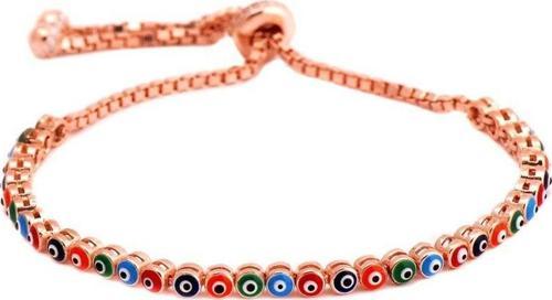 Nazar Boncuklu Rose Gümüş Bileklik 1490