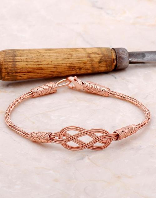 Sonsuzluk Rose Gümüş Kazaziye İşlemeli Bileklik 3373