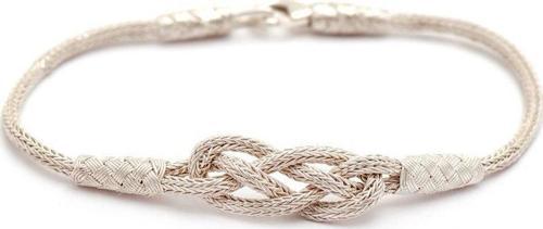 SONSUZ AŞK KAZAZİYE EL SARMASI GÜMÜŞ BİLEKLİK 193