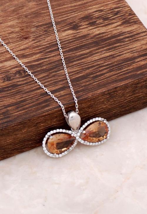 Renk Değiştiren Sultan Taşlı Gümüş Kolye 2103