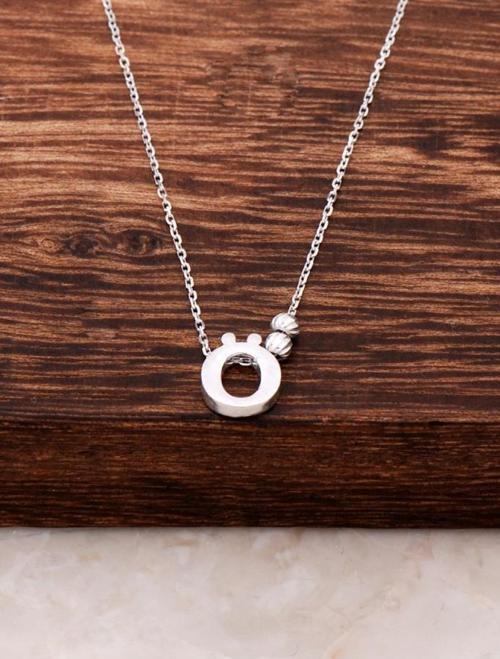Ö Harfli Tasarım Gümüş Kolye 3829