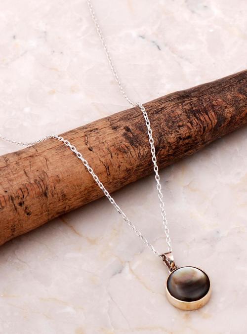 Sedef Elişi Trend Gümüş Kolye 6931