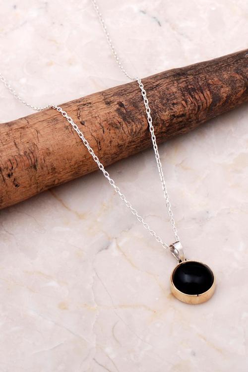 Onix Elişi Trend Gümüş Kolye 6935