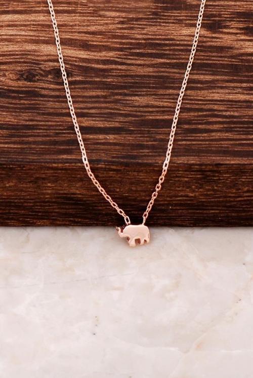 Fil Rose Gümüş Mini Kolye 6433
