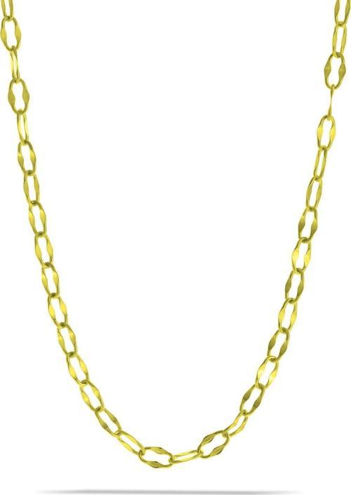 44 cm Altın Yaldızlı Gümüş Figaro Zincir Kolye 7285