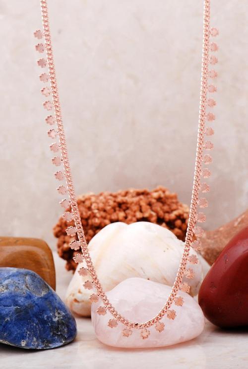 Yonca Rose Gümüş Choker Kolye 7227