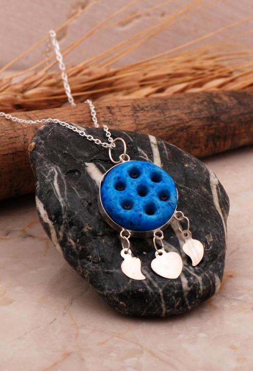 Süryani Nazar Boncuğu Gümüş Kolye 7971