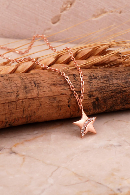 Yıldız Mini Rose Gümüş Kolye 7985