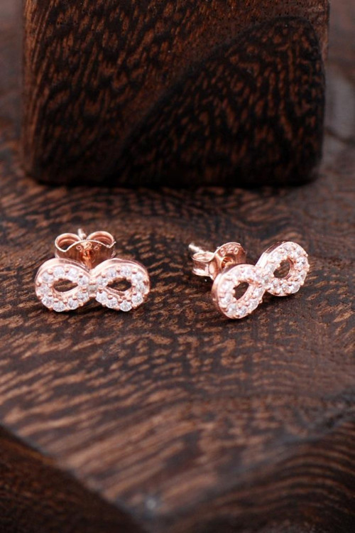 Sonsuzluk Rose Gümüş Küpe 2380