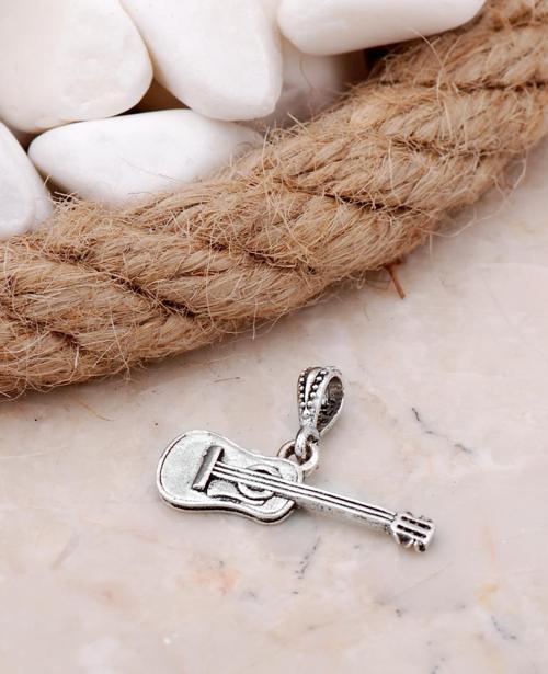 Minimal Gitar Gümüş Kolye Ucu 7609