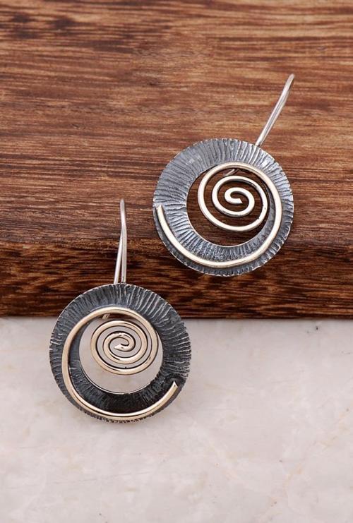 Hayal Tasarım Elişi Gümüş Küpe 4262