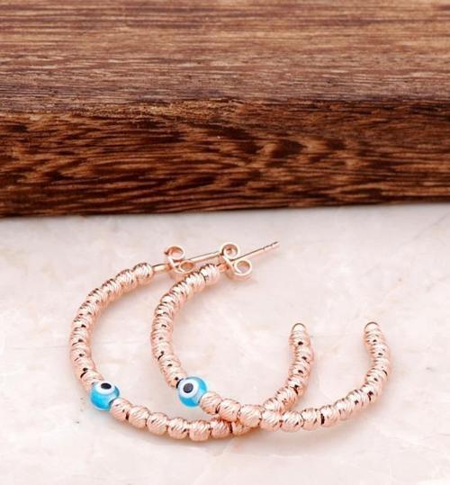 Dorissa Ros Gümüş Halka Küpe 1874