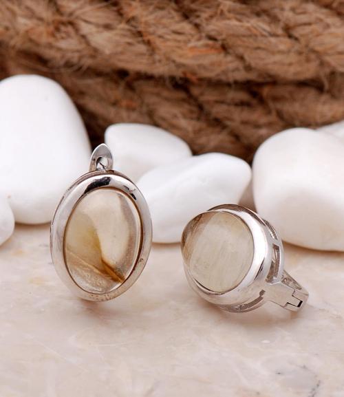 Akik Taşlı Rodyumlu Gümüş Küpe 5631