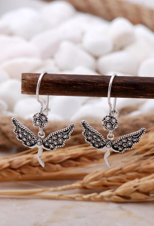 Melek Telkari Elişi Gümüş Küpe 5784