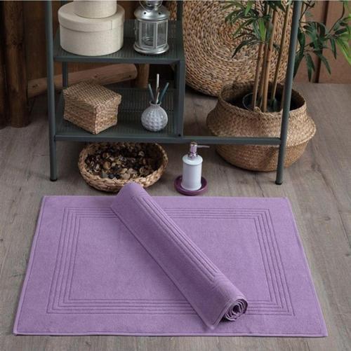 2'Li Ayak Havlu Seti Lila Çizgili 60X80Cm - %100 Pamuklu Yumuşak Havlu Modelleri