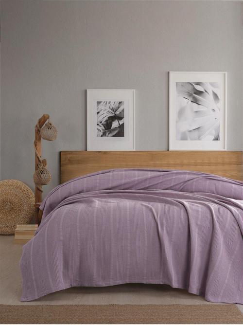 Çift Kişilik Waffle Pike 210X230Cm, %100 Pamuk, Petek Tasarım, Çeşitli Renk Seçenekleri