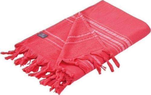 Mercan Renkli Pamuk Havlu Peştemal 90X170 Cm - Tek Yüzlü Yumuşak Yapı