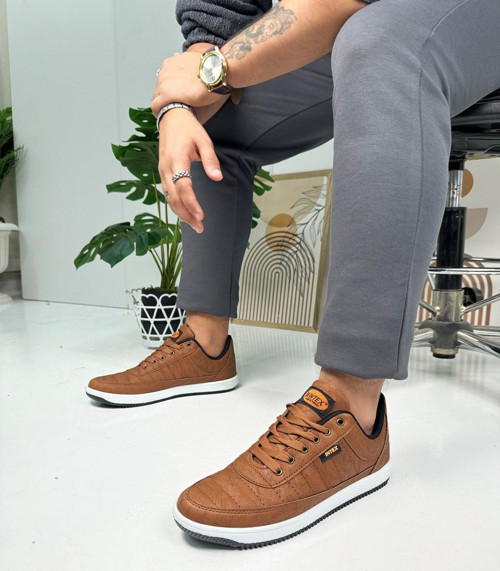 Günlük Erkek Sneaker Bağcıklı Dikişli Hafif Rahat Yürüyüş Spor Ayakkabı 013C