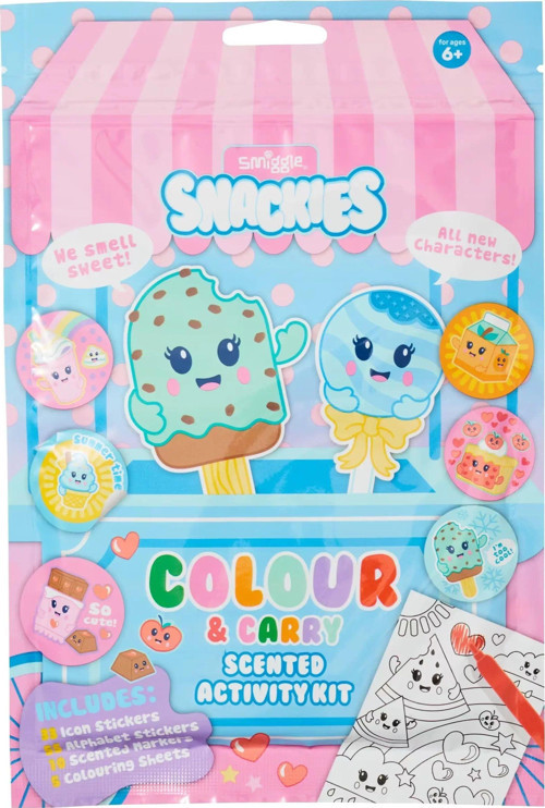 - Snackies Kokulu Mini Renkli Kalemler ve Aktivite Seti