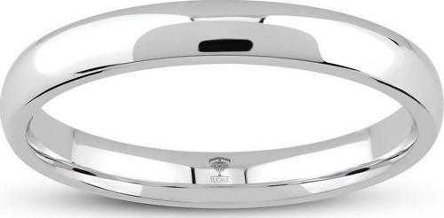 925 Ayar Gümüş Klasik Düz Bombeli Alyans- 3 Mm