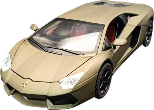Metal Model Araba Lamborghini 5515,1:18 Ölçekli Kapılar Bagaj Kaput Açılır Sesli Işıklı Lamborghini YEŞİL