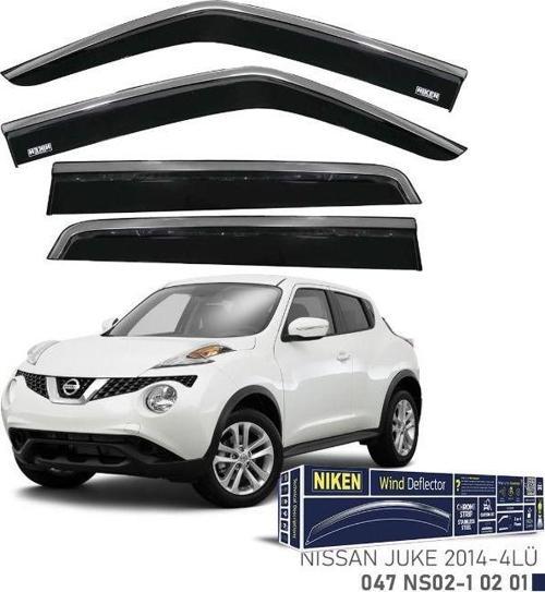 Niken Nissan Juke 2014- Kromlu Cam Rüzgarlığı 4 LÜ
