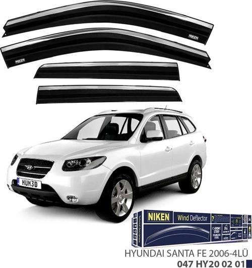 Niken Hyundai Santa Fe 2006- Kromlu Cam Rüzgarlığı 4 LÜ